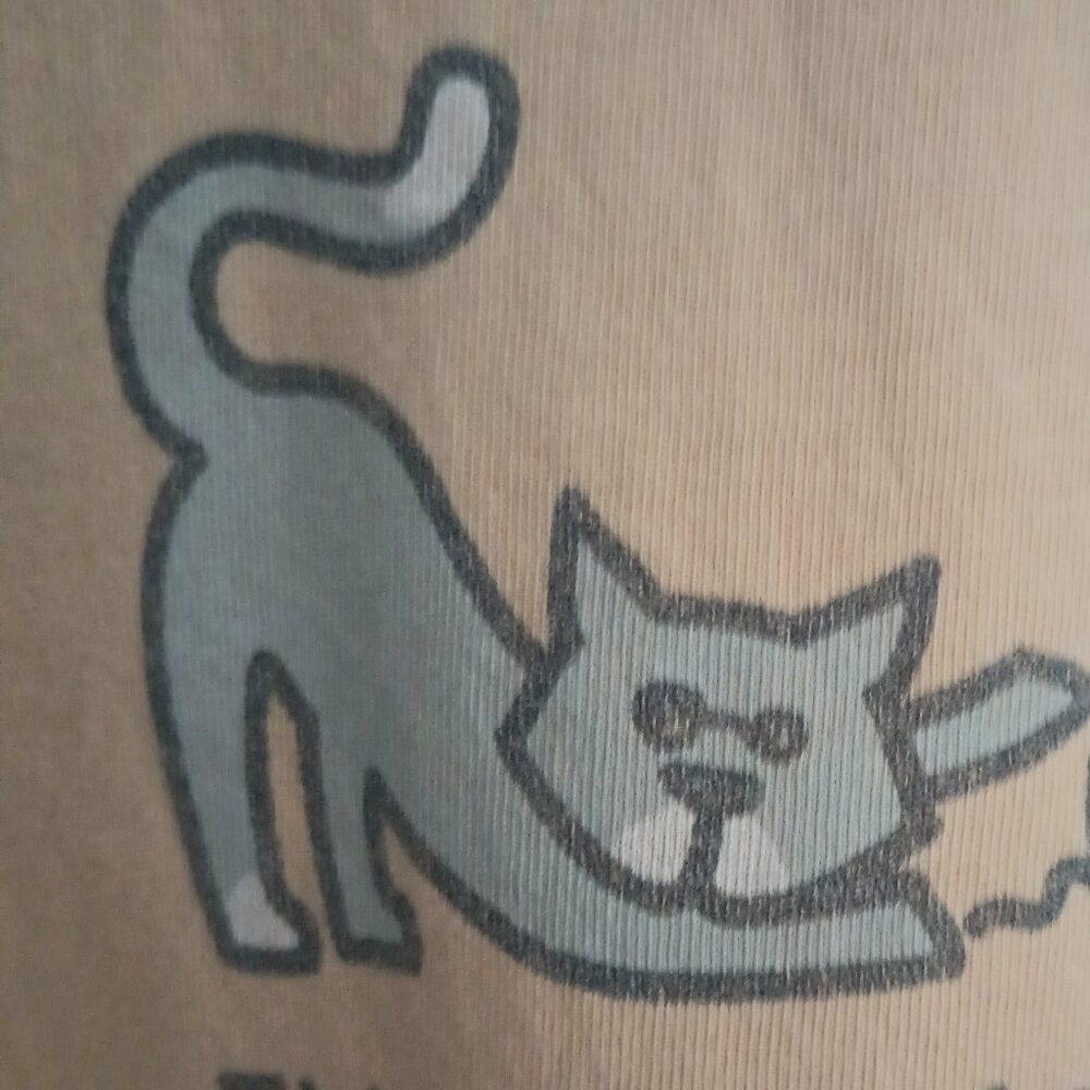 Life is Good XXL cat tshirt "This is How I Roll"